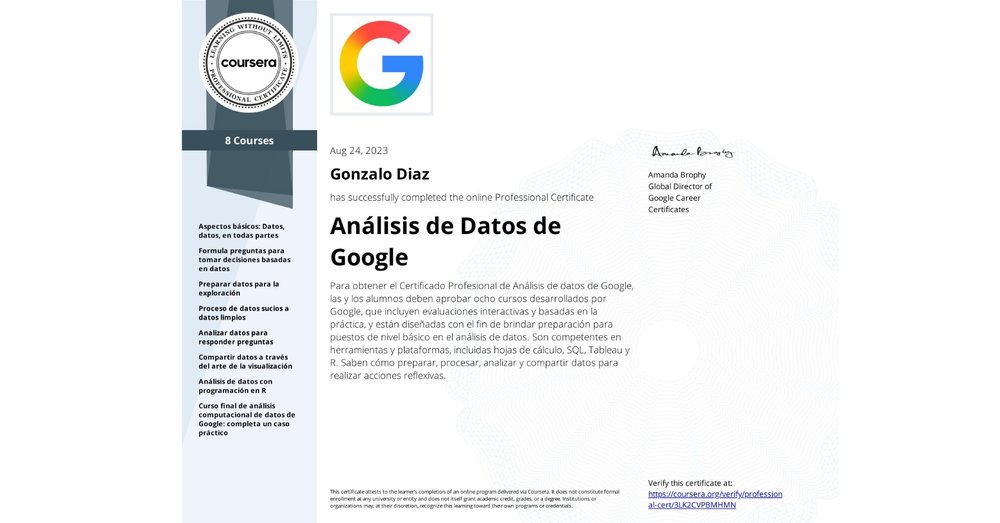 Certificado Google
